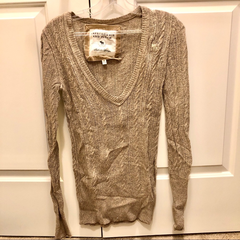 A&F tan sweater